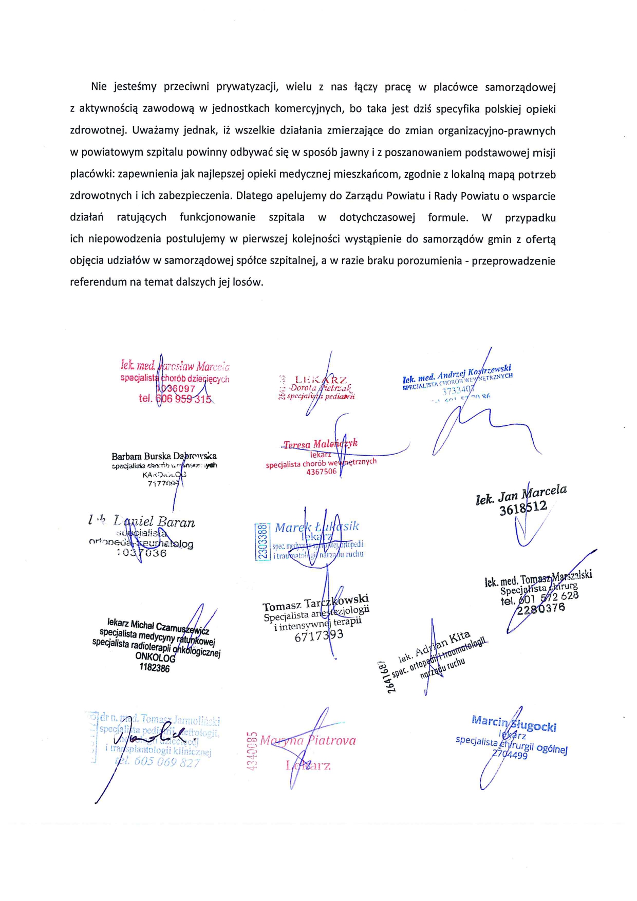 Część 2 listu otwartego